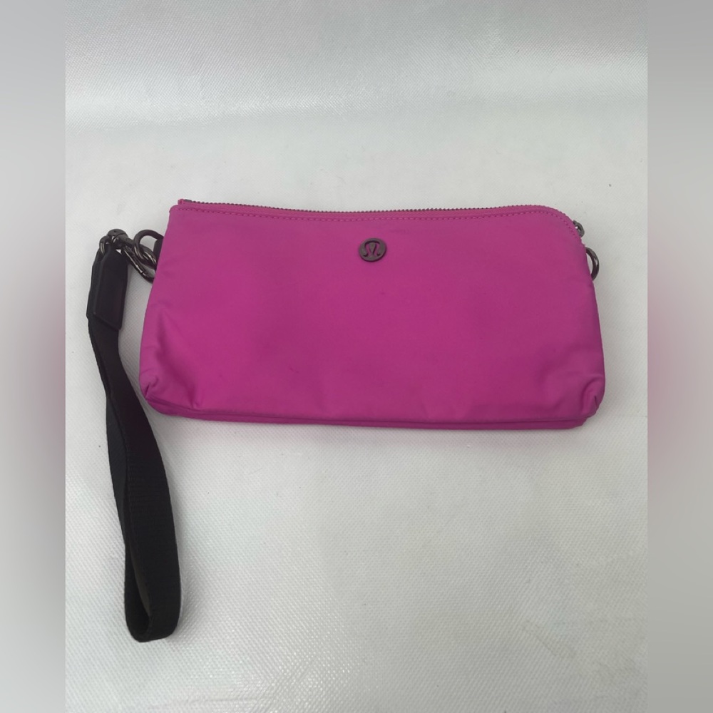 Lululemon Pink Nylon Wristlet Bag